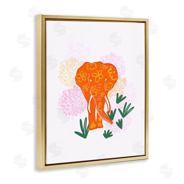 Stupell Industries Dina Riddle | Safari Elephant Over Florals