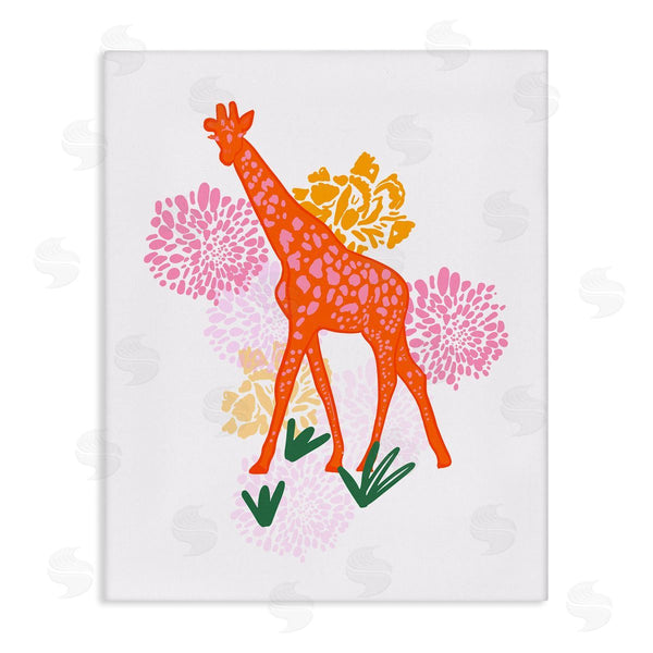 Stupell Industries Dina Riddle | Safari Giraffe Over Florals