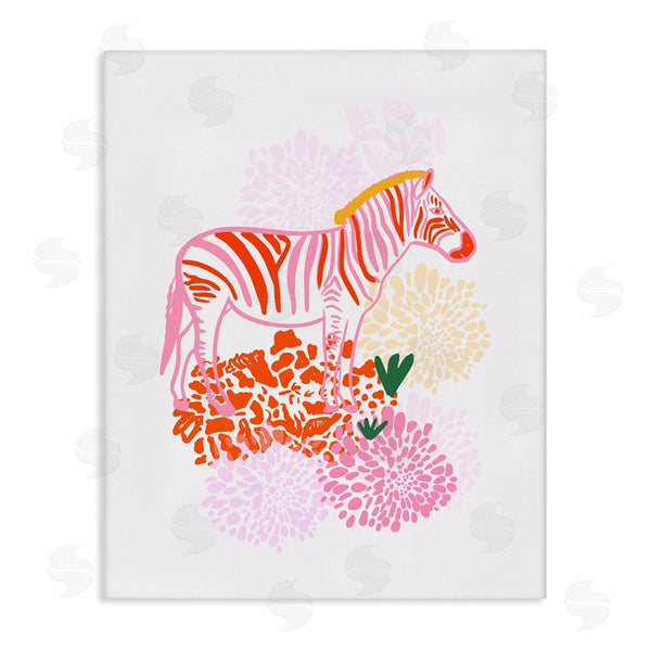 Stupell Industries Dina Riddle | Safari Zebra Over Florals