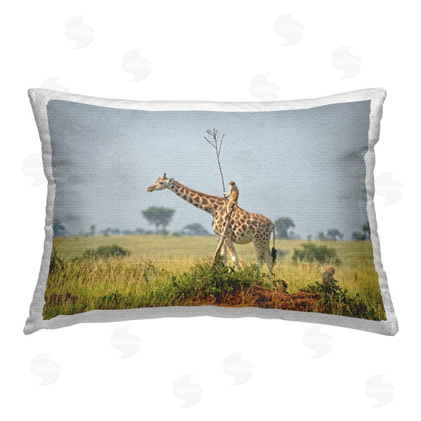 Stupell Industries Dirk Jan Steehouwer | Giraffe & Monkey Landscape