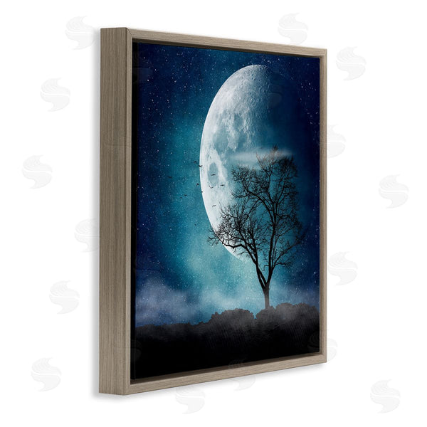 Stupell Industries Dirk Wustenhagen | Surreal Full Moon Tree Silhouette Wall Art