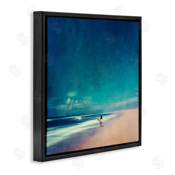 Stupell Industries Dirk Wustenhagen | Vast Beach Landscape Lone Surfer Wall Art