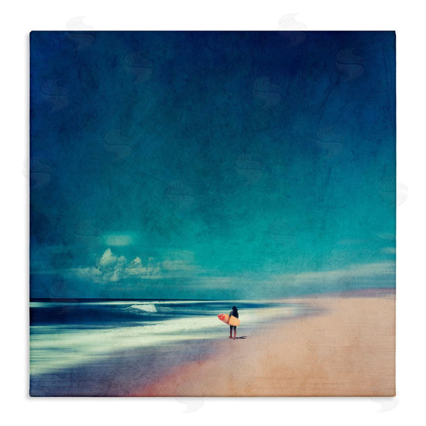 stupell industries Dirk Wustenhagen | Vast Beach Landscape Lone Surfer Wall Art