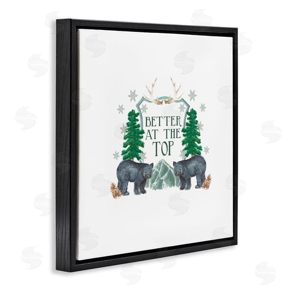 Stupell Industries Dishique | Better At The Top Adventure Saying Bears Trees Scene Wall Art
