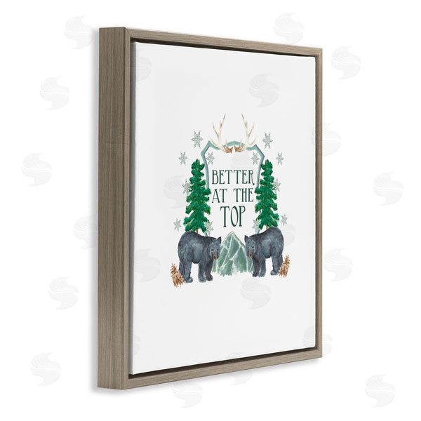 Stupell Industries Dishique | Better At The Top Adventure Saying Bears Trees Scene Wall Art