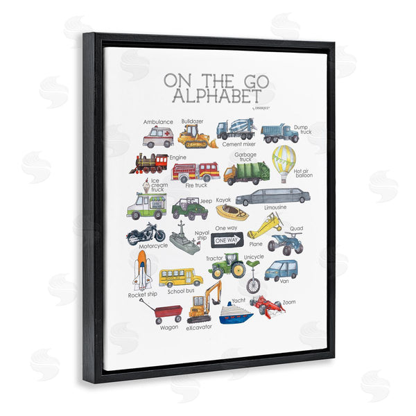 Stupell Industries Dishique | On The Go Transportation Alphabet