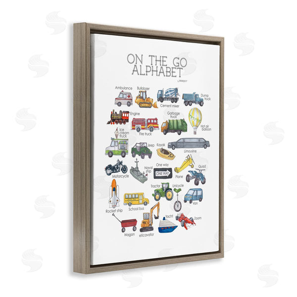 Stupell Industries Dishique | On The Go Transportation Alphabet