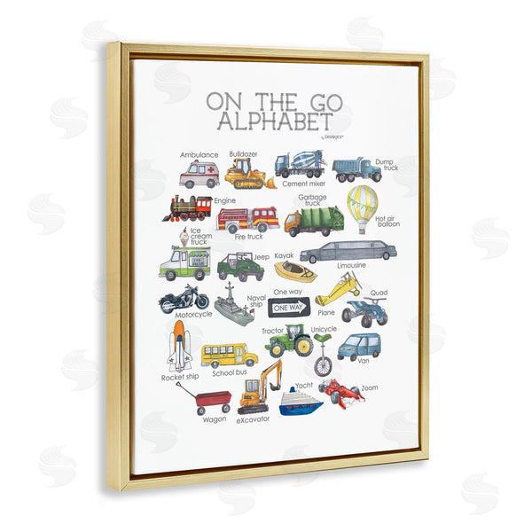 Stupell Industries Dishique | On The Go Transportation Alphabet