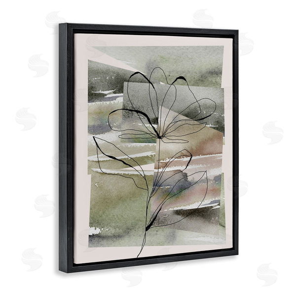 Stupell Industries Divisha Mehta | Flower Outline On Green