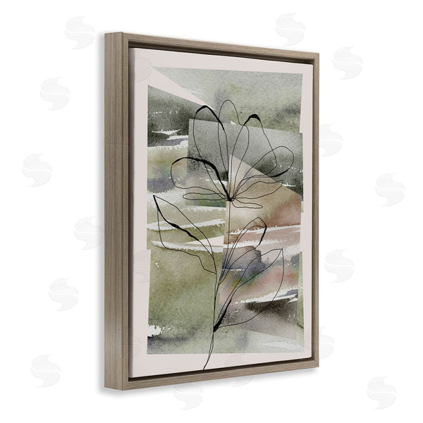 Stupell Industries Divisha Mehta | Flower Outline On Green