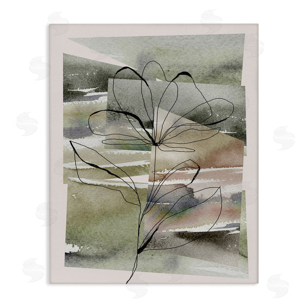 stupell industries Divisha Mehta | Flower Outline on Green