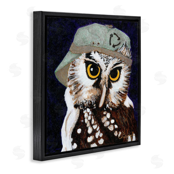 Stupell Industries Dlynn Roll | Owl Wearing Hat Wall Art