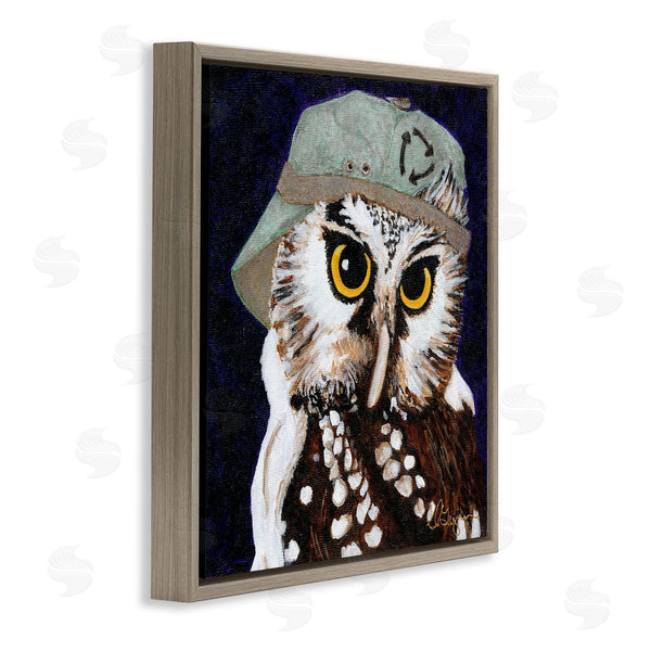 Stupell Industries Dlynn Roll | Owl Wearing Hat Wall Art
