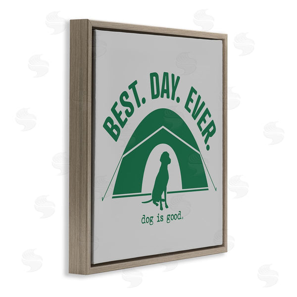 Stupell Industries Dog Is Good | Best Day Camping Dog Wall Art
