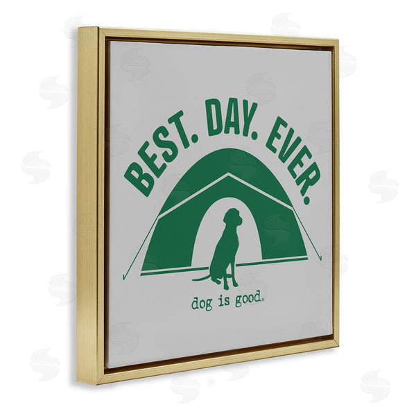 Stupell Industries Dog Is Good | Best Day Camping Dog Wall Art