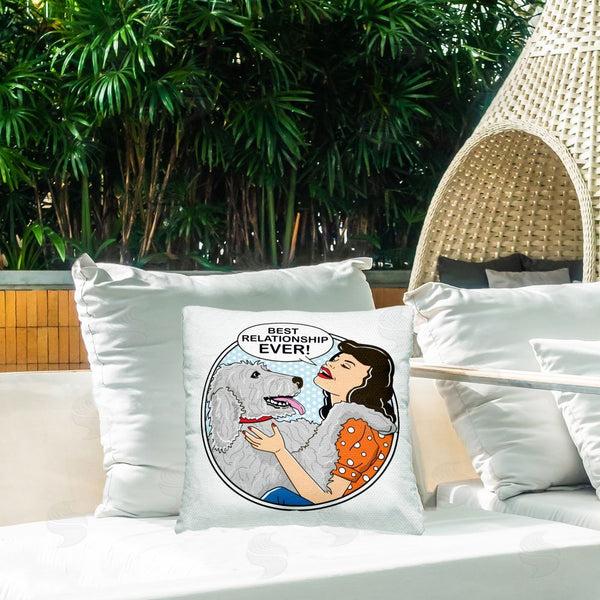 Stupell Industries Dog Is Good | Best Relationship Ever Dog Printed Throw Pillow