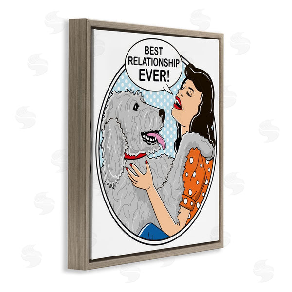 Stupell Industries Dog Is Good | Best Relationship Ever Dog Wall Art