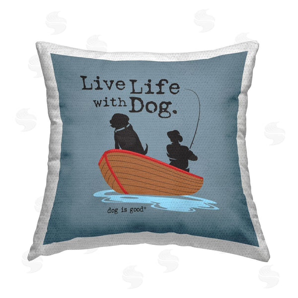 Stupell Industries Dog Is Good | Boat Life With Dog Printed Throw Pillow