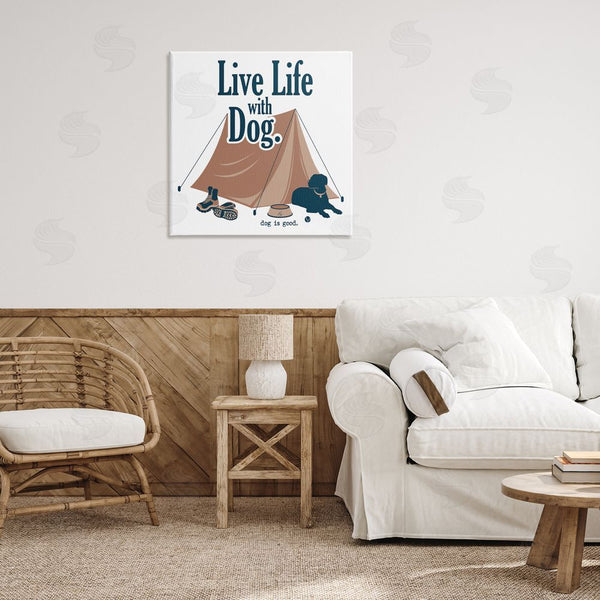 Stupell Industries Dog Is Good | Camping Life With Dog Wall Art