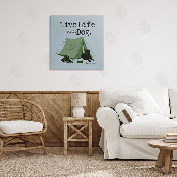 Stupell Industries Dog Is Good | Camping With Dog Wall Art
