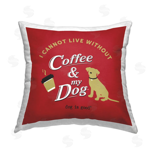 stupell industries Dog Is Good | Coffee & My Dog Printed Throw Pillow