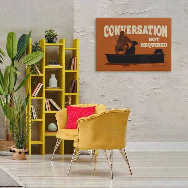Stupell Industries Dog Is Good | Conversation Not Required Dog Wall Art