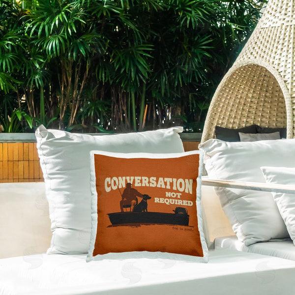 Stupell Industries Dog Is Good | Conversation Not Required Printed Throw Pillow