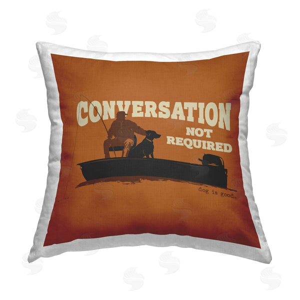 stupell industries Dog Is Good | Conversation Not Required Printed Throw Pillow