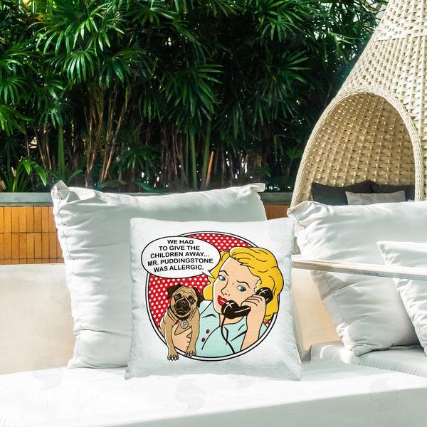 Stupell Industries Dog Is Good | Dog Allergic To Children Printed Throw Pillow
