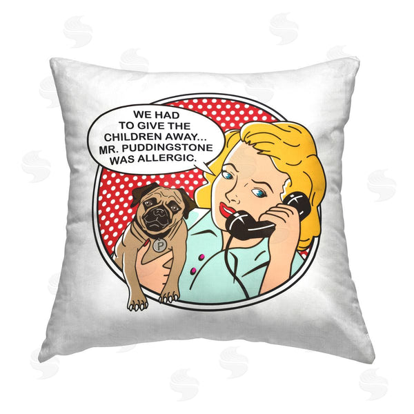 stupell industries Dog Is Good | Dog Allergic to Children Printed Throw Pillow