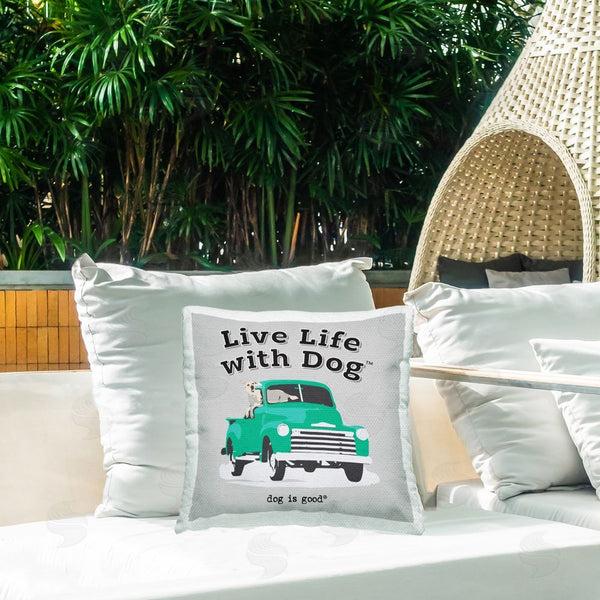 Stupell Industries Dog Is Good | Dog In Pickup Truck Printed Throw Pillow
