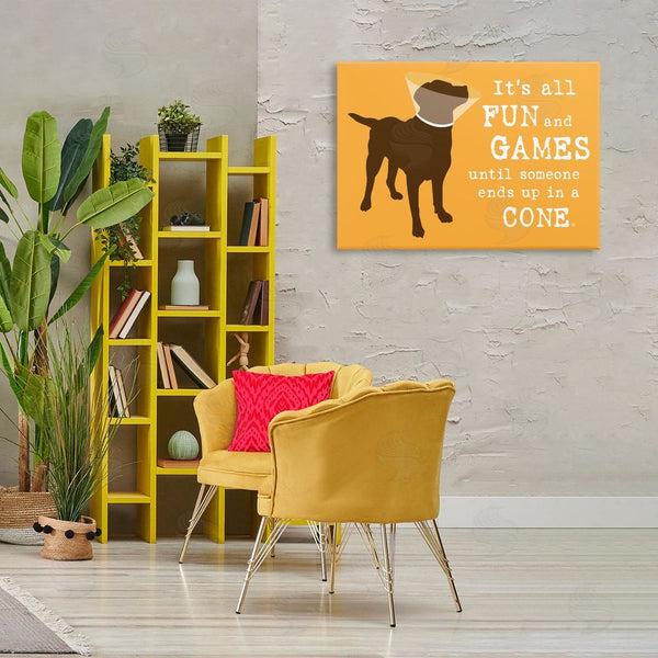 Stupell Industries Dog Is Good | Fun & Games Cone Wall Art