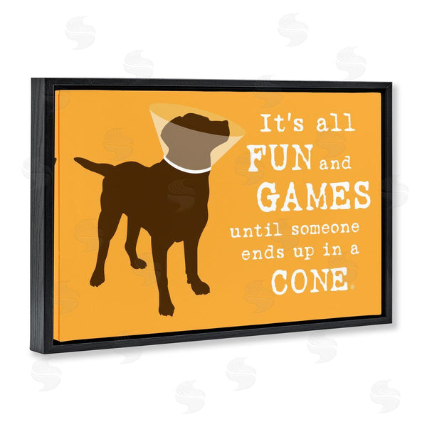 Stupell Industries Dog Is Good | Fun & Games Cone Wall Art
