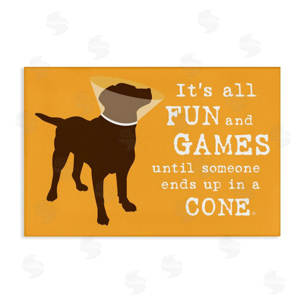 stupell industries Dog Is Good | Fun & Games Cone Wall Art