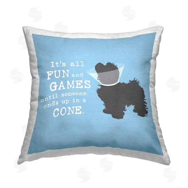 Stupell Industries Dog Is Good | Funny Fun & Games Dog Printed Throw Pillow