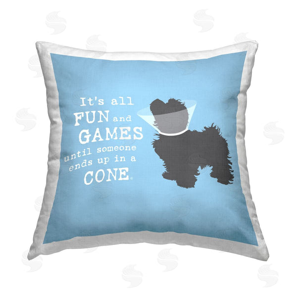 stupell industries Dog Is Good | Funny Fun & Games Dog Printed Throw Pillow