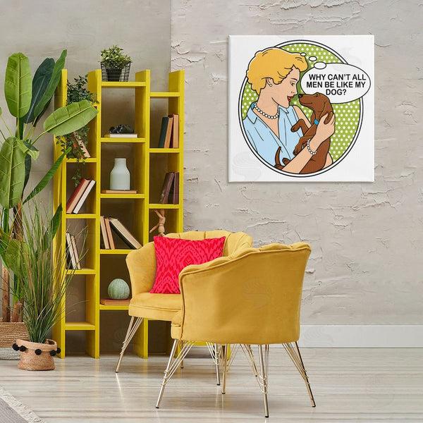 Stupell Industries Dog Is Good | Funny Men & Dogs Wall Art