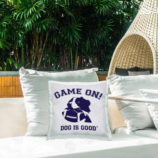 Stupell Industries Dog Is Good | Game On Dog & Football Printed Throw Pillow