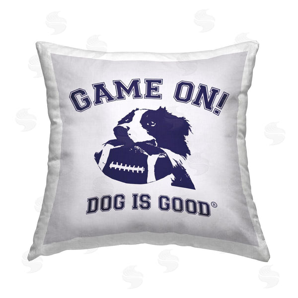 stupell industries Dog Is Good | Game On Dog & Football Printed Throw Pillow