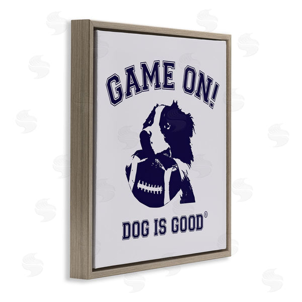 Stupell Industries Dog Is Good | Game On Dog & Football Wall Art