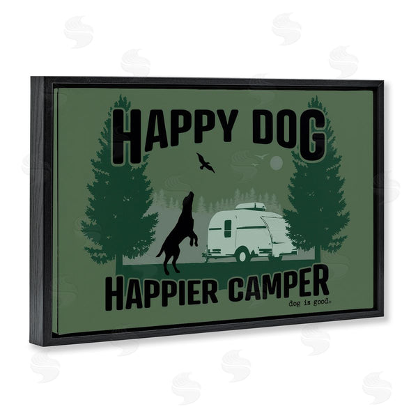 Stupell Industries Dog Is Good | Happier Camper With Dog Wall Art