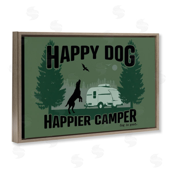 Stupell Industries Dog Is Good | Happier Camper With Dog Wall Art