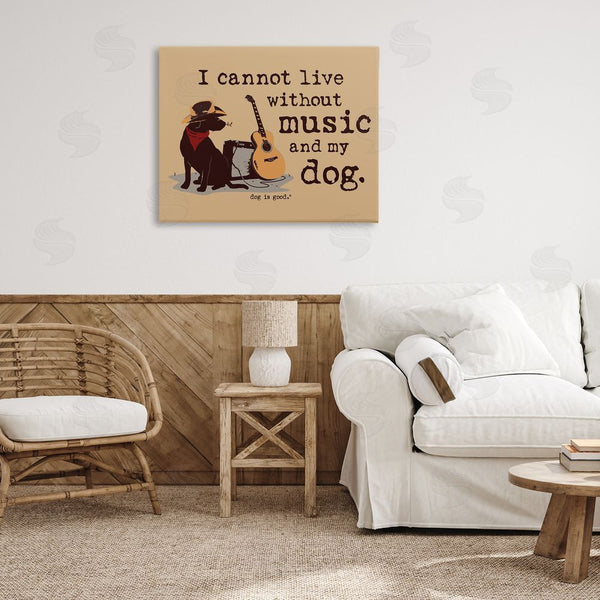 Stupell Industries Dog Is Good | Music & My Dog Wall Art