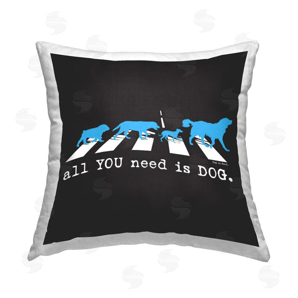 stupell industries Dog Is Good | Need Dog Music Pun Printed Throw Pillow