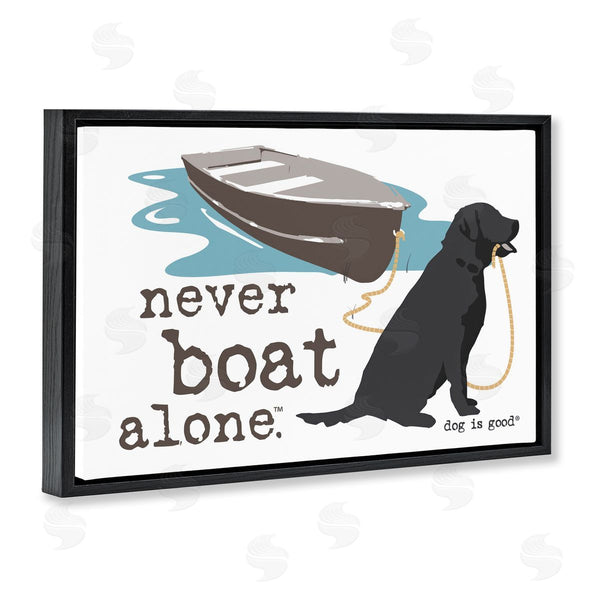 Stupell Industries Dog Is Good | Never Boat Alone Dog Wall Art