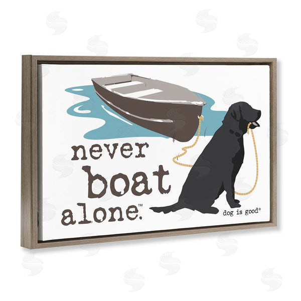 Stupell Industries Dog Is Good | Never Boat Alone Dog Wall Art