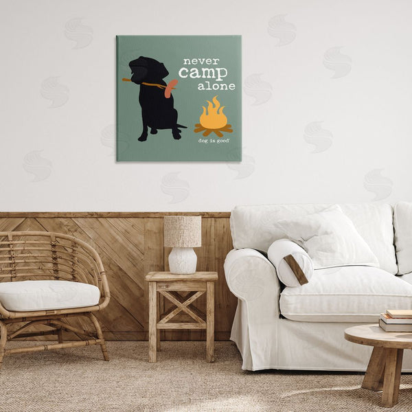 Stupell Industries Dog Is Good | Never Camp Alone Dog Wall Art
