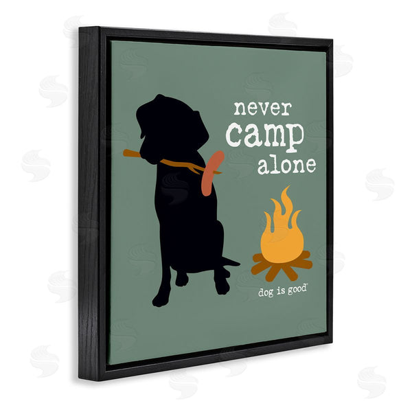 Stupell Industries Dog Is Good | Never Camp Alone Dog Wall Art