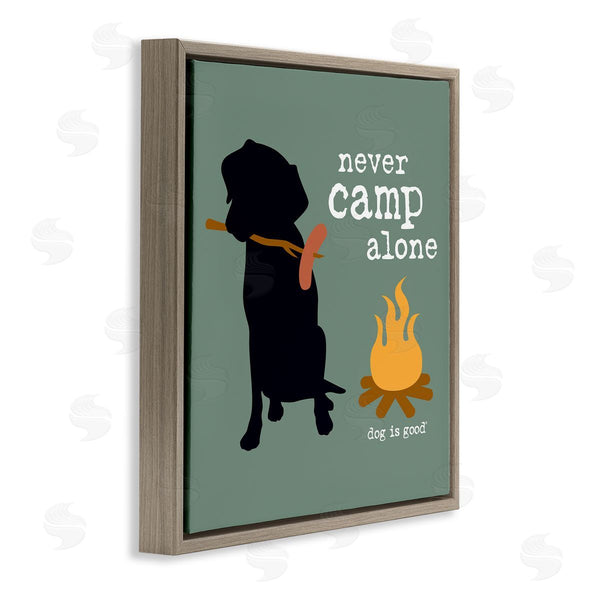 Stupell Industries Dog Is Good | Never Camp Alone Dog Wall Art