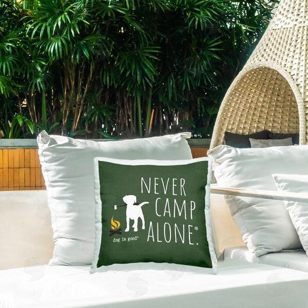 Stupell Industries Dog Is Good | Never Camp Alone Printed Throw Pillow